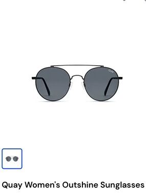 Quay Australia Outshine Sunglasses in Black with Gray Lenses